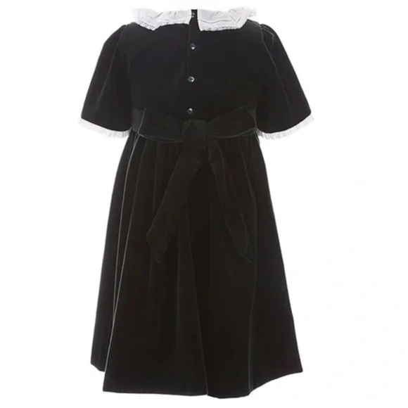 Edgehill Collection Velvet Dress With Lace - Picture 2 of 10